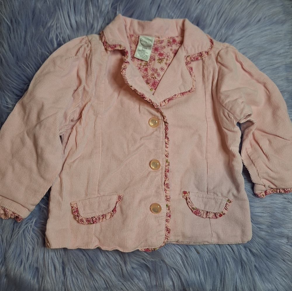 3/$15 Starting Out Pink Floral Jacket